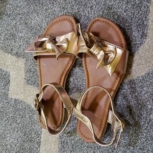 Youth 2 girls gold sandals